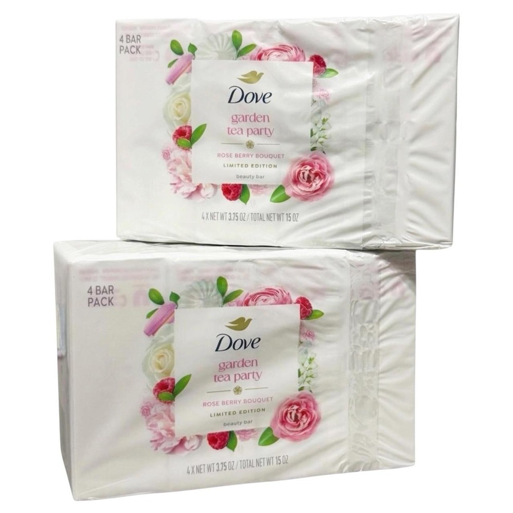 Dove Garden Tea Party Rose Berry Bouquet Limited Edition Beauty Bars